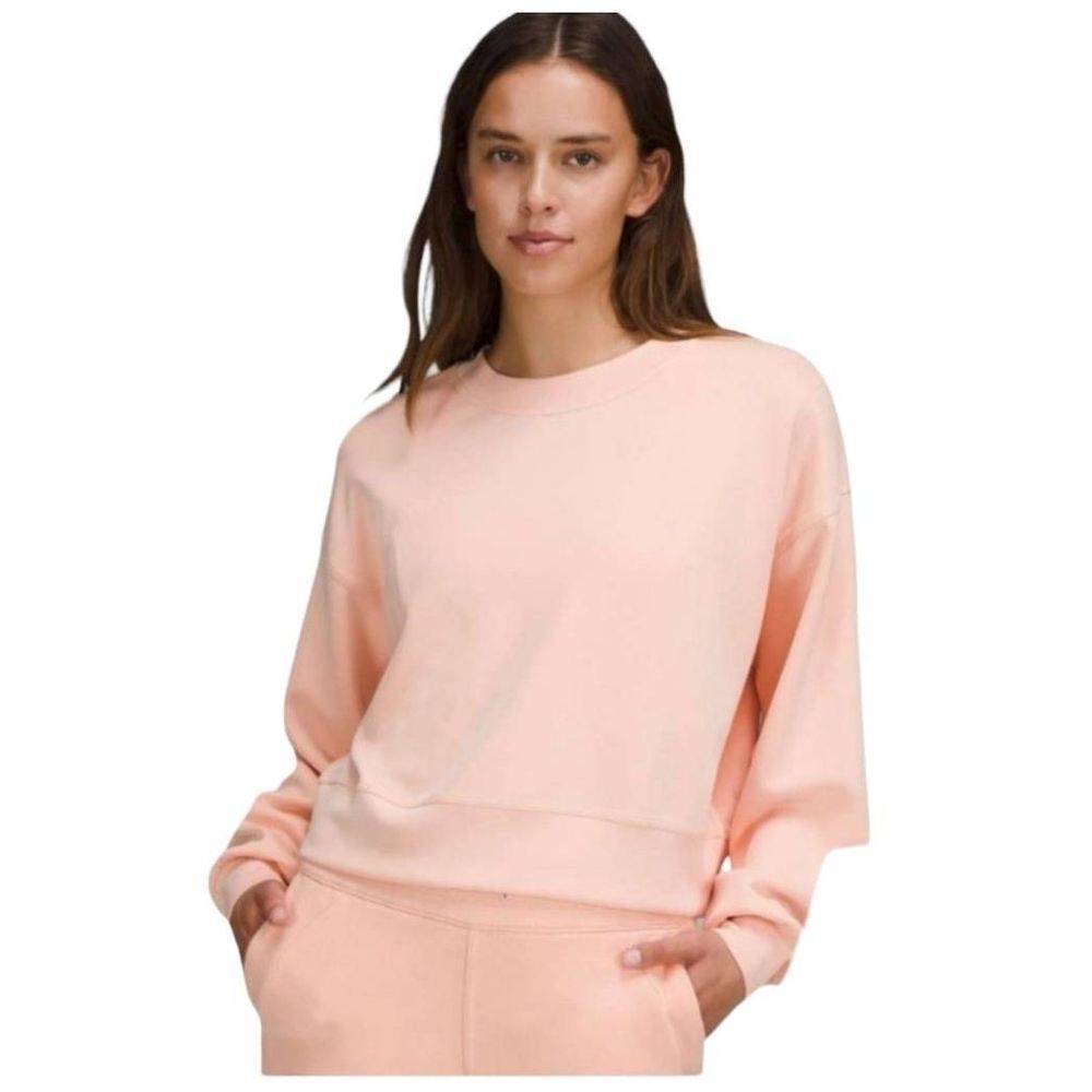 Lululemon Oversized Cropped Crew Softstreme Peach Sz 6